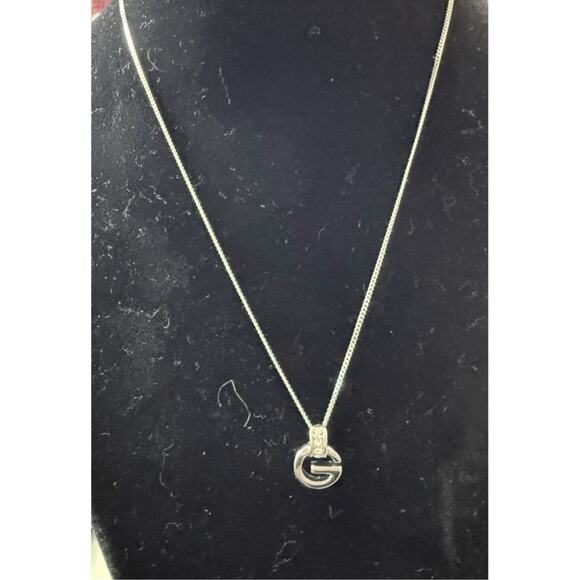 Rare Givenchy Necklace Crystal G in silver*Excellent condition - Picture 3 of 3